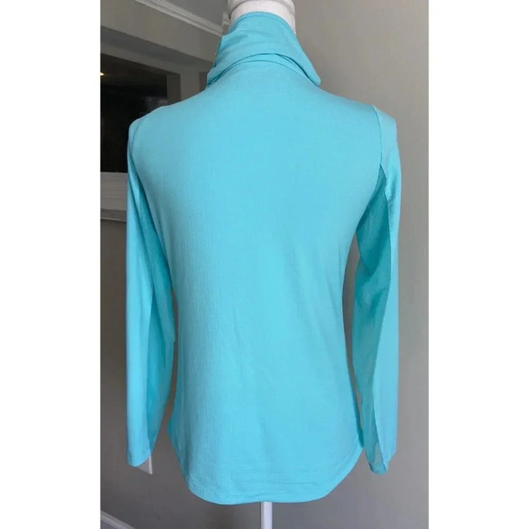 Ibkul Mock Turtleneck Mesh Blue Size Extra Small XS - Picture 2 of 4